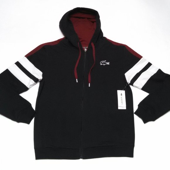 Lacoste Sleepwear Hoodie Full Zip Sweatshirt - Picture 4 of 6